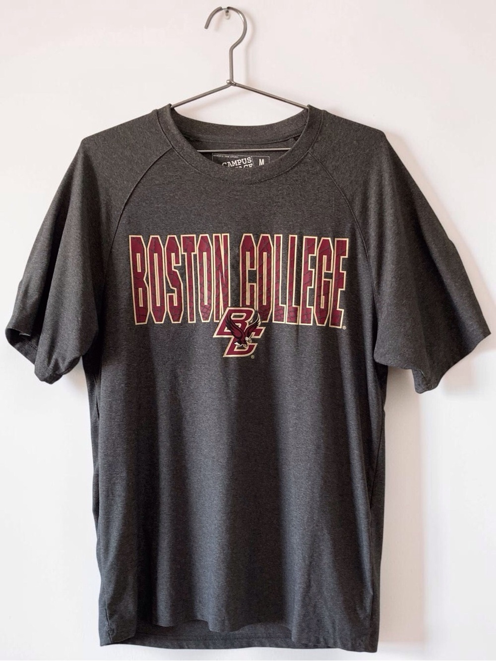 Boston College Eagles T-Shirt, Men, Medium, Raglan Performance